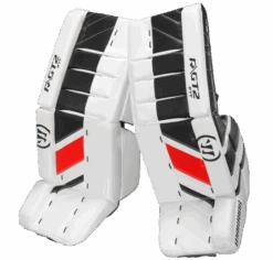Warrior Ritual GT2 Intermediate Goalie Pads (w/ Knee Pads) -Warrior warrior ritual gt2 intermediate goalie pads black white red