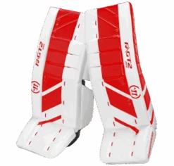 Warrior Ritual GT2 Junior Goalie Pads (w/ Knee Pads) -Warrior warrior ritual gt2 junior goalie pads white red