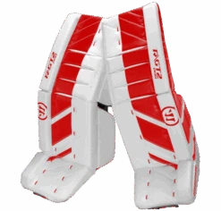 Warrior Ritual GT2 Pro Senior Goalie Pads (w/ Knee Pads) -Warrior warrior ritual gt2 pro goalie pads white red