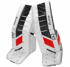 Warrior Ritual GT2 Senior Goalie Pads (w/ Knee Pads) -Warrior warrior ritual gt2 senior goalie pads white black red