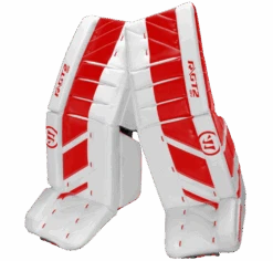 Warrior Ritual GT2 Senior Goalie Pads (w/ Knee Pads) -Warrior warrior ritual gt2 senior goalie pads white red